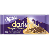 Milka Black Milk – Alpine Zartbitterschokolade mit Milch- und cremiger Nougatfüllung – 85g (5er Pack)