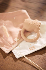 Jollein Baby-Beißring aus Naturkautschuk – schöne Vögel – Baby-Beißring – Zahnungshilfe – harmlos und BPA-frei – Babyspielzeug
