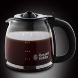 Russell Hobbs Kaffeemaschine [Digitaler Timer, Duschkopf für optimale Extraktion und Aroma] Colors+ Creme (1 bis 10 Tassen, 1,25 l Glaskaraffe, Heizplatte, 1100 W) Filterkaffeemaschine 24033-56