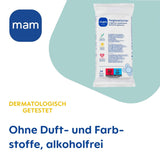MAM Damenbinden 3er-Pack (3 x 24 Stück), Reinigungstücher für medizinische Geräte und Babyzubehör, antibakterielle und virenwirksame Damenbinden