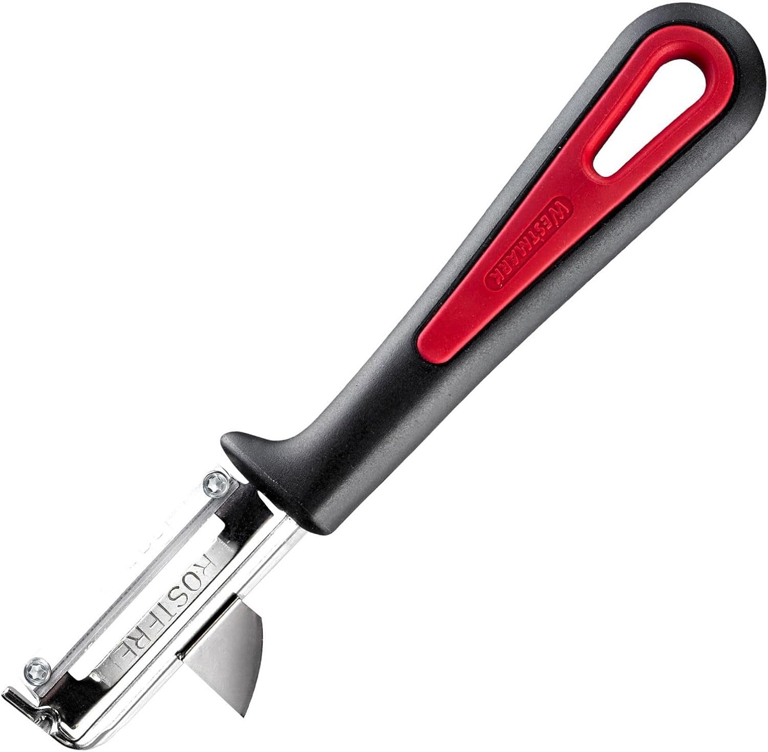 Westmark 29092270 Sparschäler Gallant, Pp/Tpe/Edelstahl, Schwarz / Rot, 16,5 x 3,7 x 2 cm Sparschäler Naty Shop Gallant (für Linkshänder)