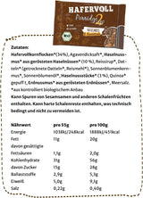 Hafervoll Porridge2go Erdnussbutter und Nüsse, 13 Riegel x 55 g – Vegan, Bio, Glutenfrei, Snack ohne Zuckerzusatz, mit Hafer, Datteln und Quinoa-Süßigkeit