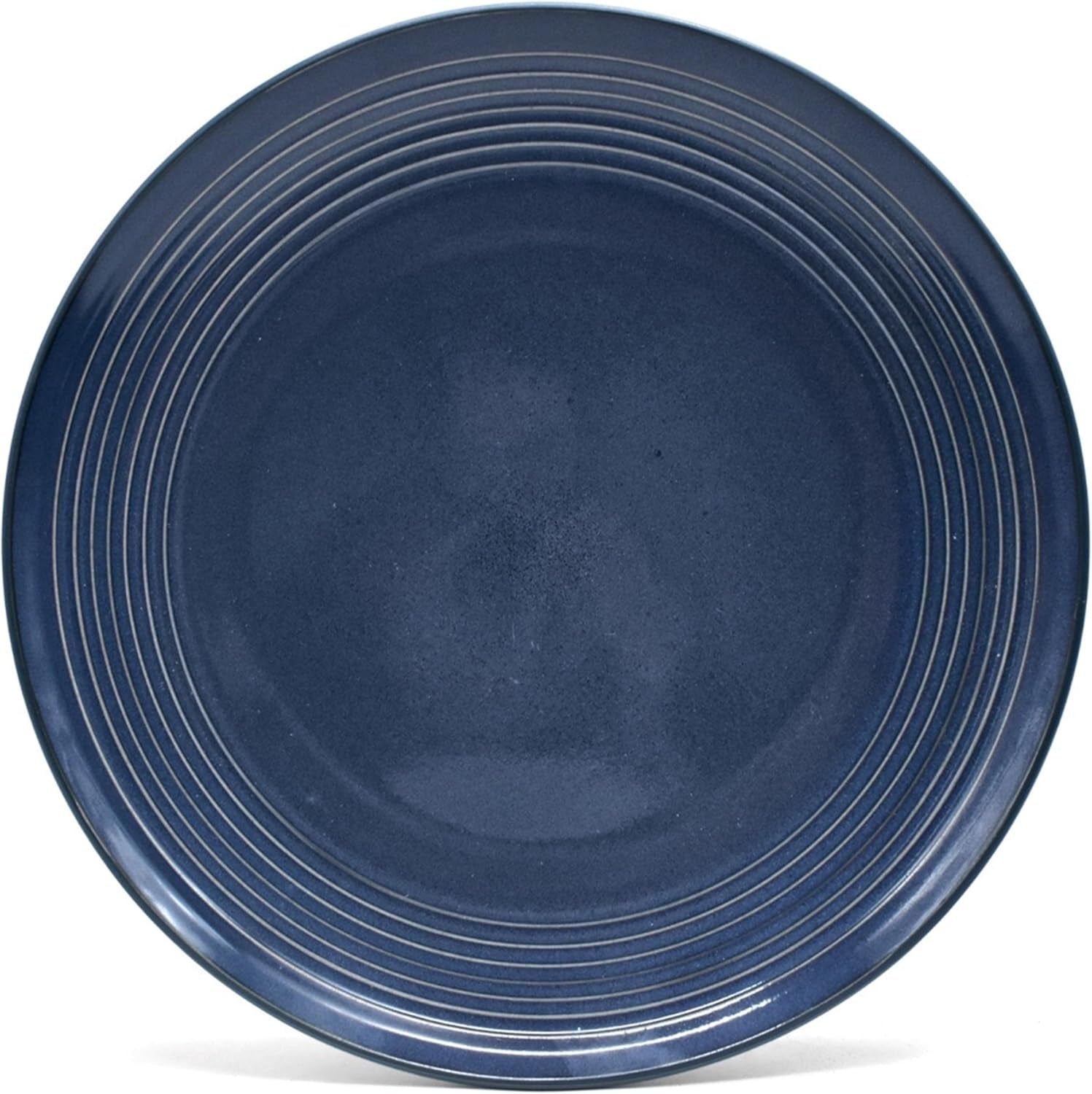 ECHTWERK „Alicia“ 16-teiliges Vintage-Kombinationsgeschirr-Set, modernes Design für 4 Personen, elegantes dunkelblaues Steinzeug-Geschirrset mit 4 Tellern, 4 Beilagentellern, 4 Schüsseln und 4 Teetassen