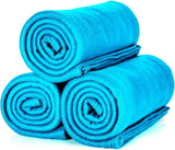 ALCLEAR 3 Stück Öko-Tex-Fleecedecken, Farbe: Anthrazit, große Größe 130 x 160 cm, über 200 g/m2, Sofadecke, Sofadecke, Decke, Wohnzimmerdecke, Picknickdecke, Sofaüberwurf, Decke, Betten und Decken. Beuche den ALCLEAR-Store Türkis, 3 Stück, 130 x 160 cm