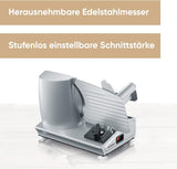 SEVERIN Multifunktionsschneider für Brot, Wurst oder geriebenen Käse und Naty Shop-Schneider