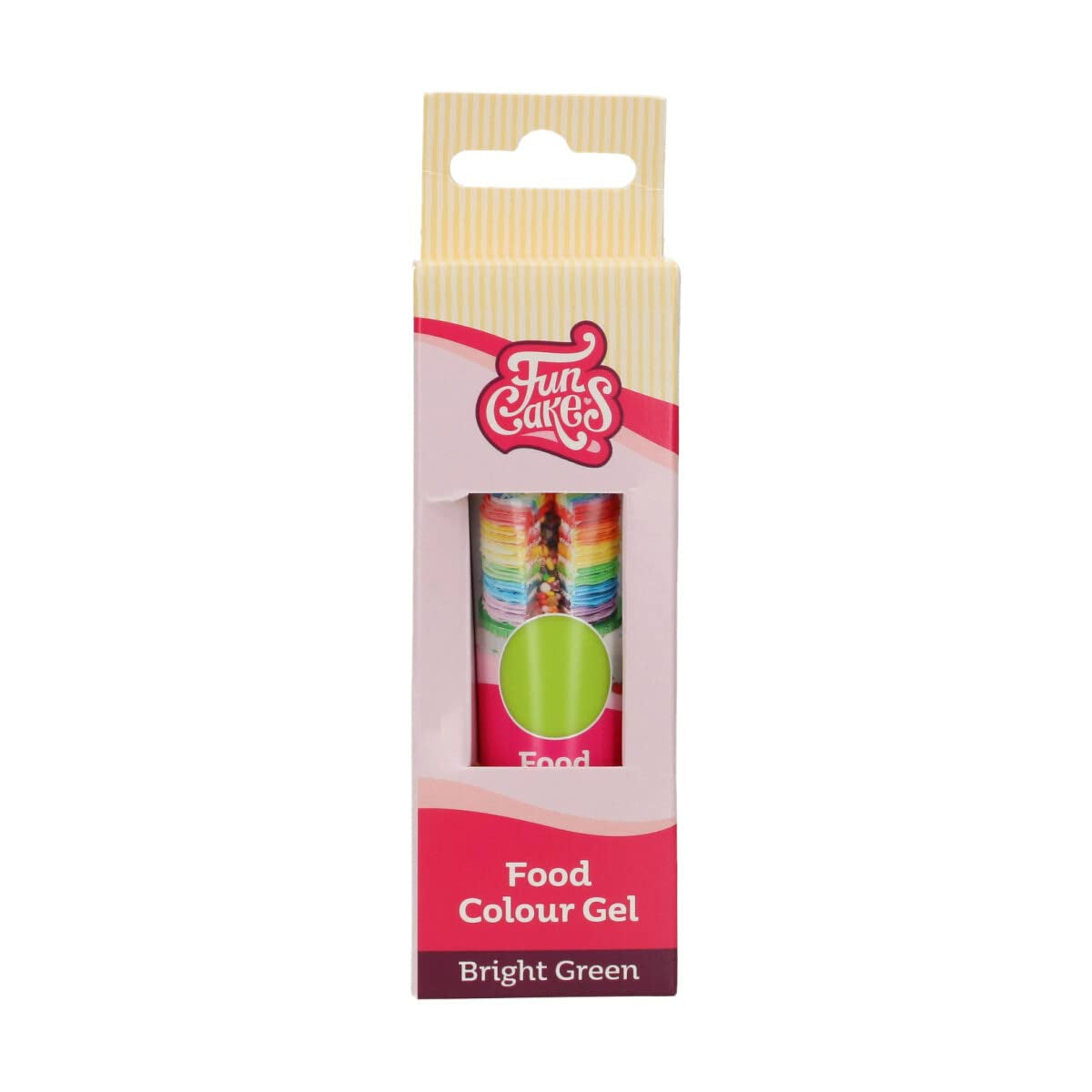 Funcakes leuchtend grüne Lebensmittelfarbe, hochkonzentriertes Lebensmittelfarbgel für Teig, Sahne, Fondant und Marzipan. Einfache Dosierung. Ein einziger Tropfen, um lebendige Farben zu erzeugen. Halal. 30 g.