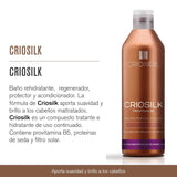 Criosilk Haarspülung, 300 ml, mit Provitamin B5 und Seidenproteinen, verleiht strapaziertem Haar Geschmeidigkeit und Glanz, spendet Feuchtigkeit und regeneriert das Haar Naty Shop Haarmaske