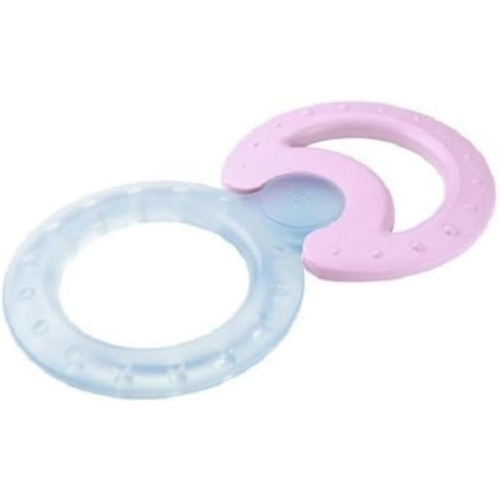 NUK Classic and Cool 2-teiliges Cooler-Beißring-Set für Massage und Kühlung, 1 Set, BPA-frei, farblich sortiert