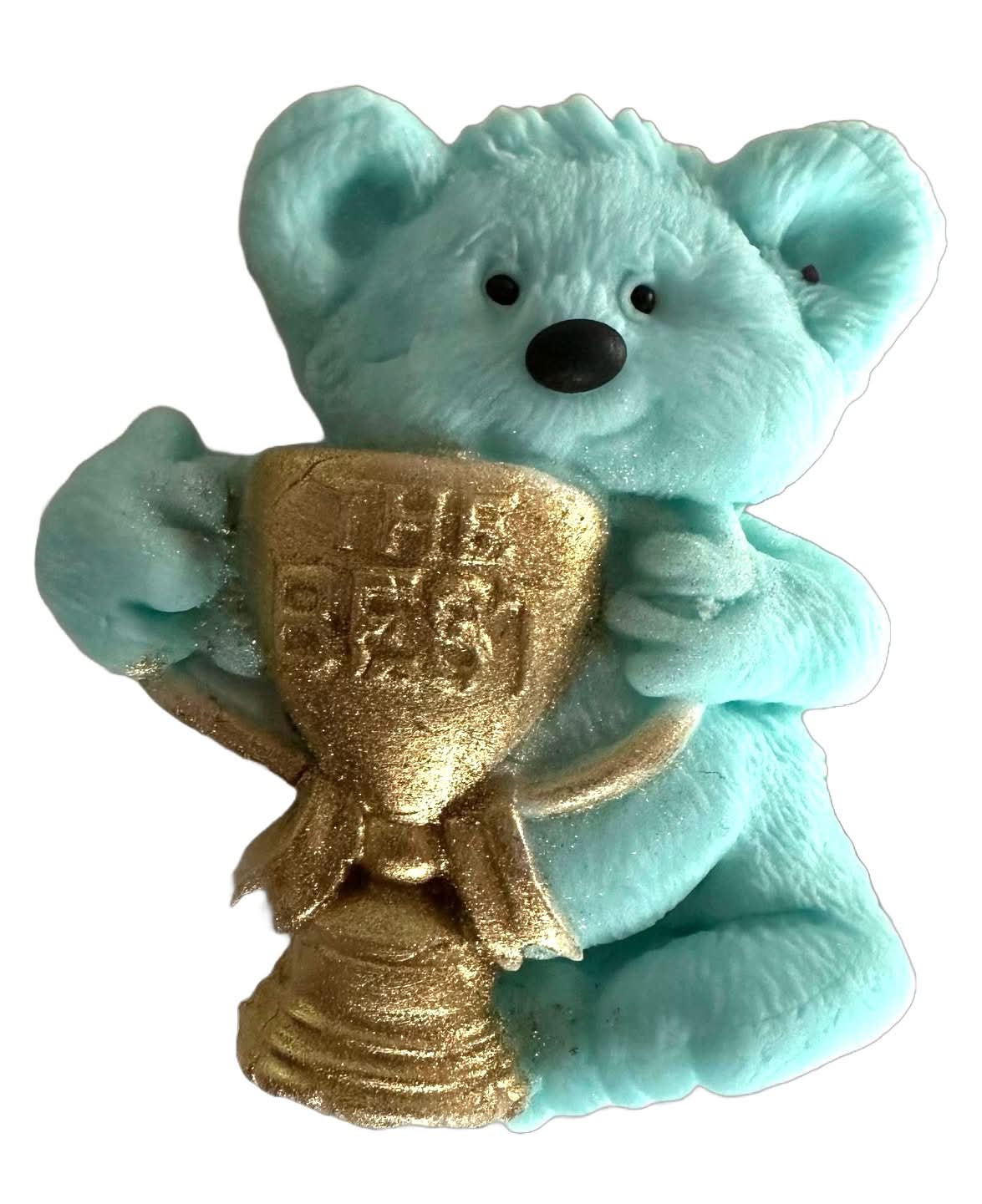 Essbare Zuckerdekoration, blauer Teddybär. Dekorationen von Sugar Paste Nati Shop