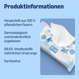 Amazon Ultra Sensitive Baby-Feuchttücher, 1080 Tücher, parfümfrei, 18er-Pack mit 60 Tüchern (ehemals Marke Amazon, identisches Produkt)