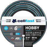CELLFAST Gartenschlauch, 6-lagiger Wasserschlauch, doppelt geflochtener Stoff, Bewässerungsschlauch, UV-beständig, Anti-Algen, flexibler Schlauch, 32 bar, 1 Zoll, 25 Meter, Hobby
