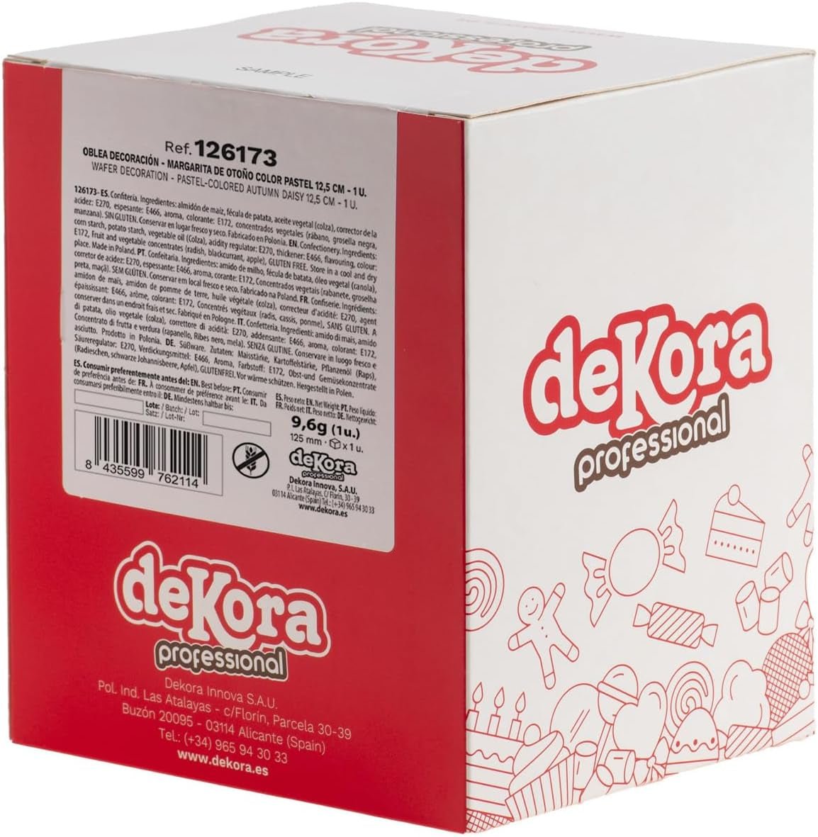 dekora – 12,5 cm große Riesenblume – Herbst-Dahlie – glutenfrei, laktosefrei, vegan – Kuchendekorationen für Hochzeiten, Geburtstage und Desserts – einfach zu verwendende Zuckerpaste von Naty Shop