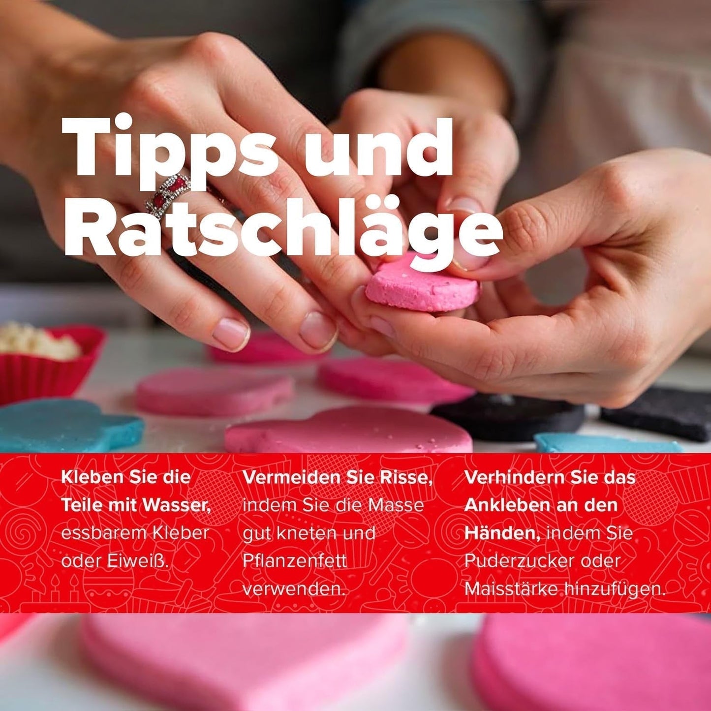 Dekora – Weißer Zuckerpastenfondant 150 g – Perfekt für Kuchen und Backdekorationen – Gluten- und laktosefrei – Vanillegeschmack – Weich, flexibel und leicht zu formen für kreative Dekorationen Naty Shop Zuckerpaste