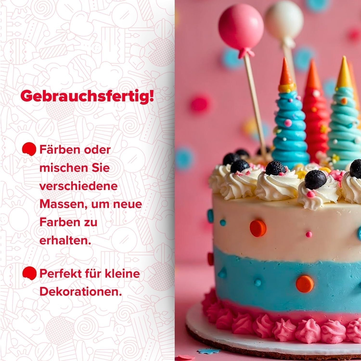 Dekora – Weißer Zuckerpastenfondant 150 g – Perfekt für Kuchen und Backdekorationen – Gluten- und laktosefrei – Vanillegeschmack – Weich, flexibel und leicht zu formen für kreative Dekorationen Naty Shop Zuckerpaste