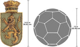 Design Toscano Mittelalterlicher Schild Vertikaler Löwe, Wandskulptur Statuetten und Skulpturen Naty Shop