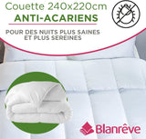 Serenité-Steppdecke – Anti-Milben-Behandlung – gehärtet, 300 g/m² – 240 x 220 cm – für Doppelbett – maschinenwaschbar, weiß. Bettdecken und Steppdecken Naty Shop