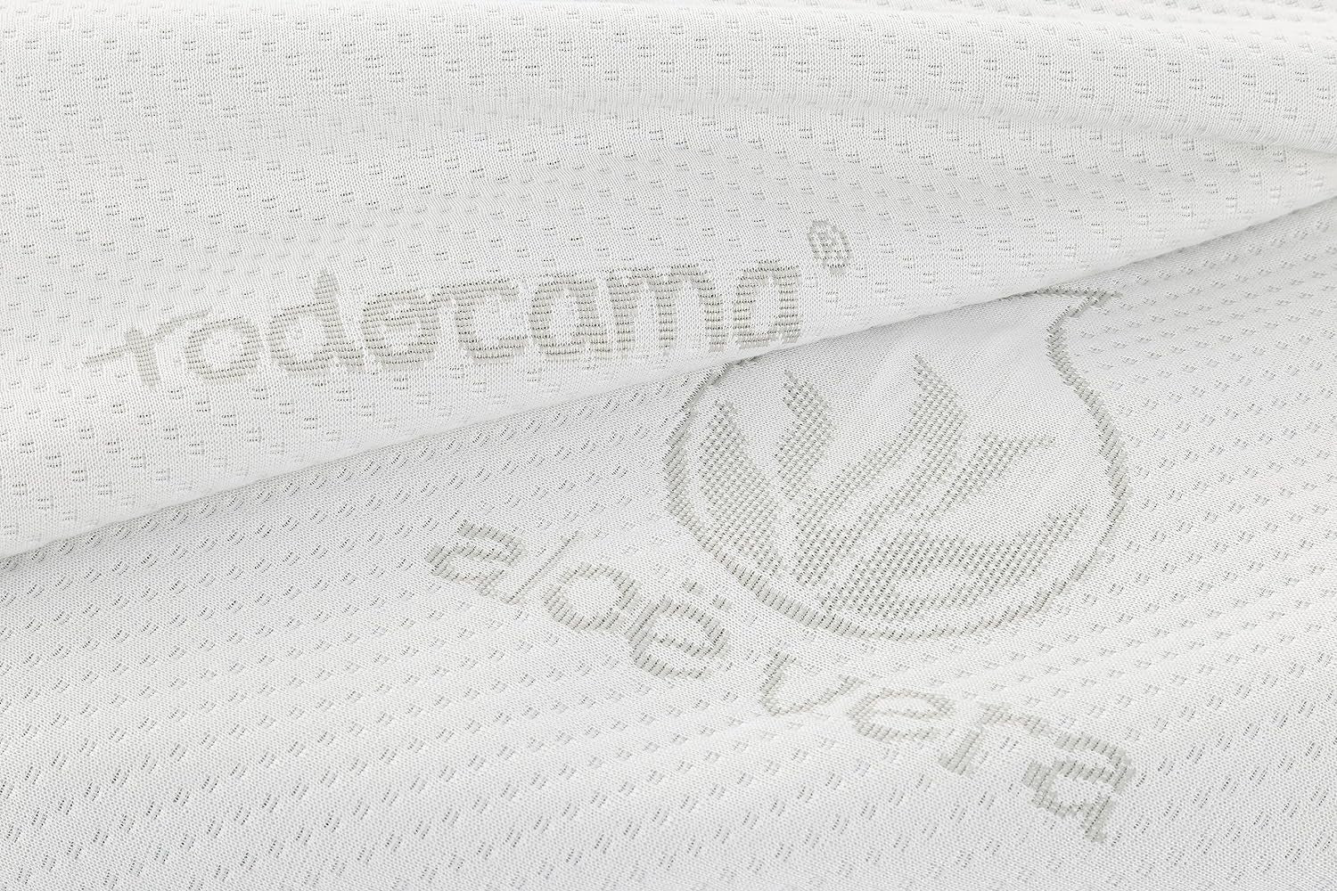Todocama - Memory-Kissen, Aloe Vera, 2 Stück, 70 cm, weiß Naty Shop Standardkissen