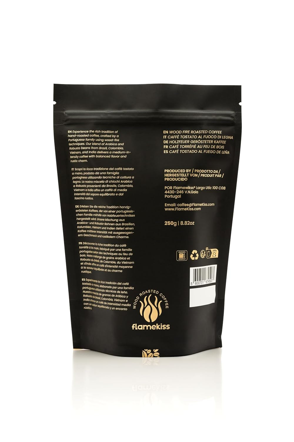 Kaffeebohnen 250g – Hochwertige Arabica- und Robusta-Espressobohnen, handgeröstet in Holz, für den vollen und aromatischen Geschmack von Kaffeebohnen