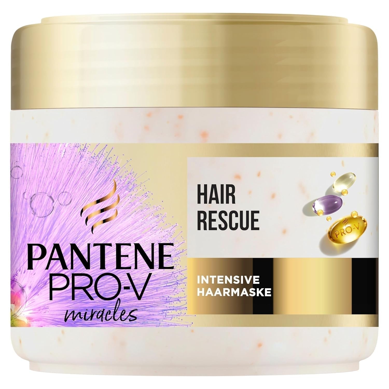 Pantene Pro-V Silky & Glowing Hair Rescue intensive Haarmaske mit Biotin und Keratin Reconstruct 300 ml. Hilft bei der Reparatur von trockenem, geschädigtem oder gesträhntem Haar. Naty Shop Hair Mask Standardtitel