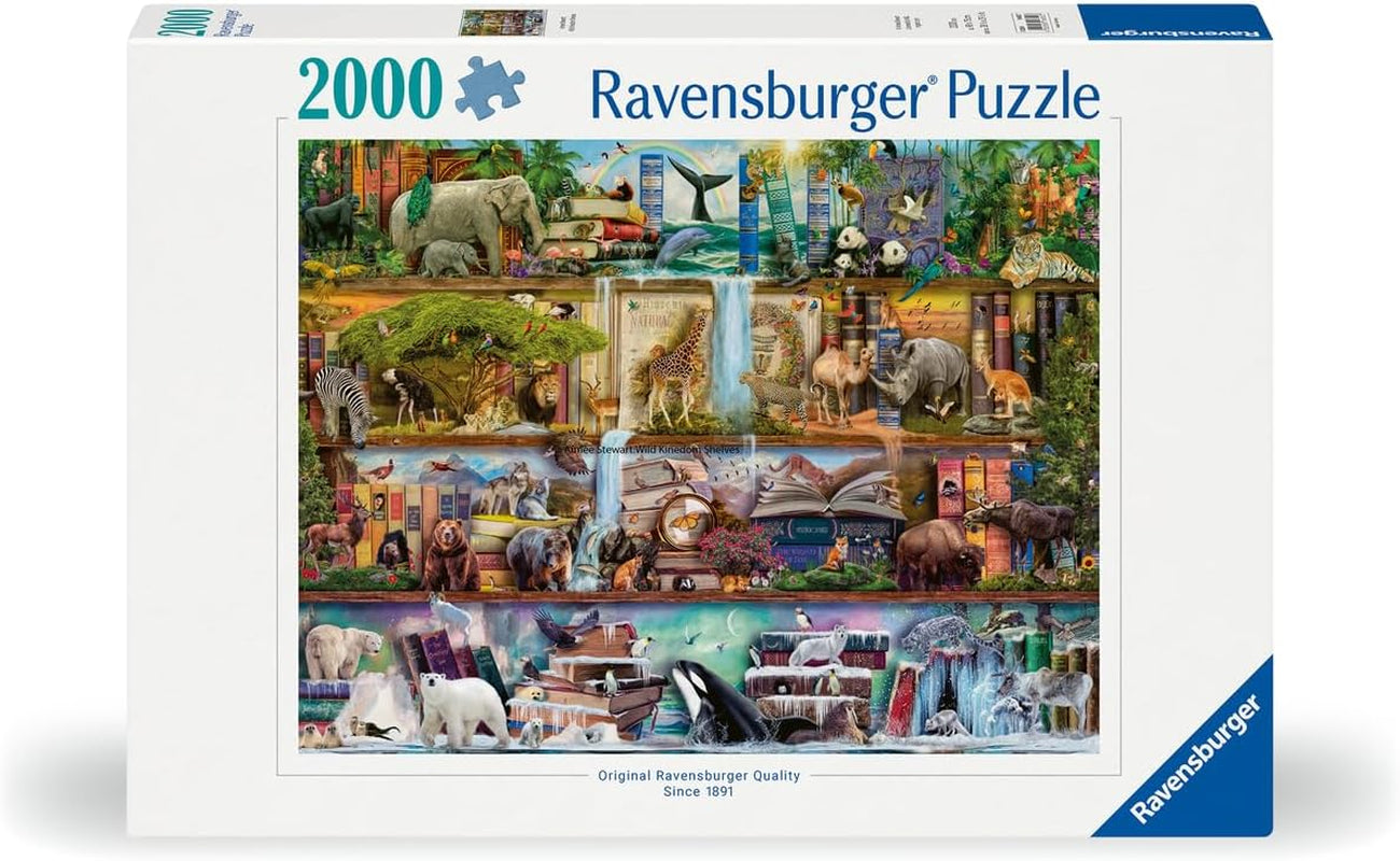 Ravensburger Puzzle 16652 – Welt der großen Tiere – 2000-teiliges Puzzle für Erwachsene und Kinder ab 14 Jahren, entworfen von Aimee Stewart Puzzle Naty Shop