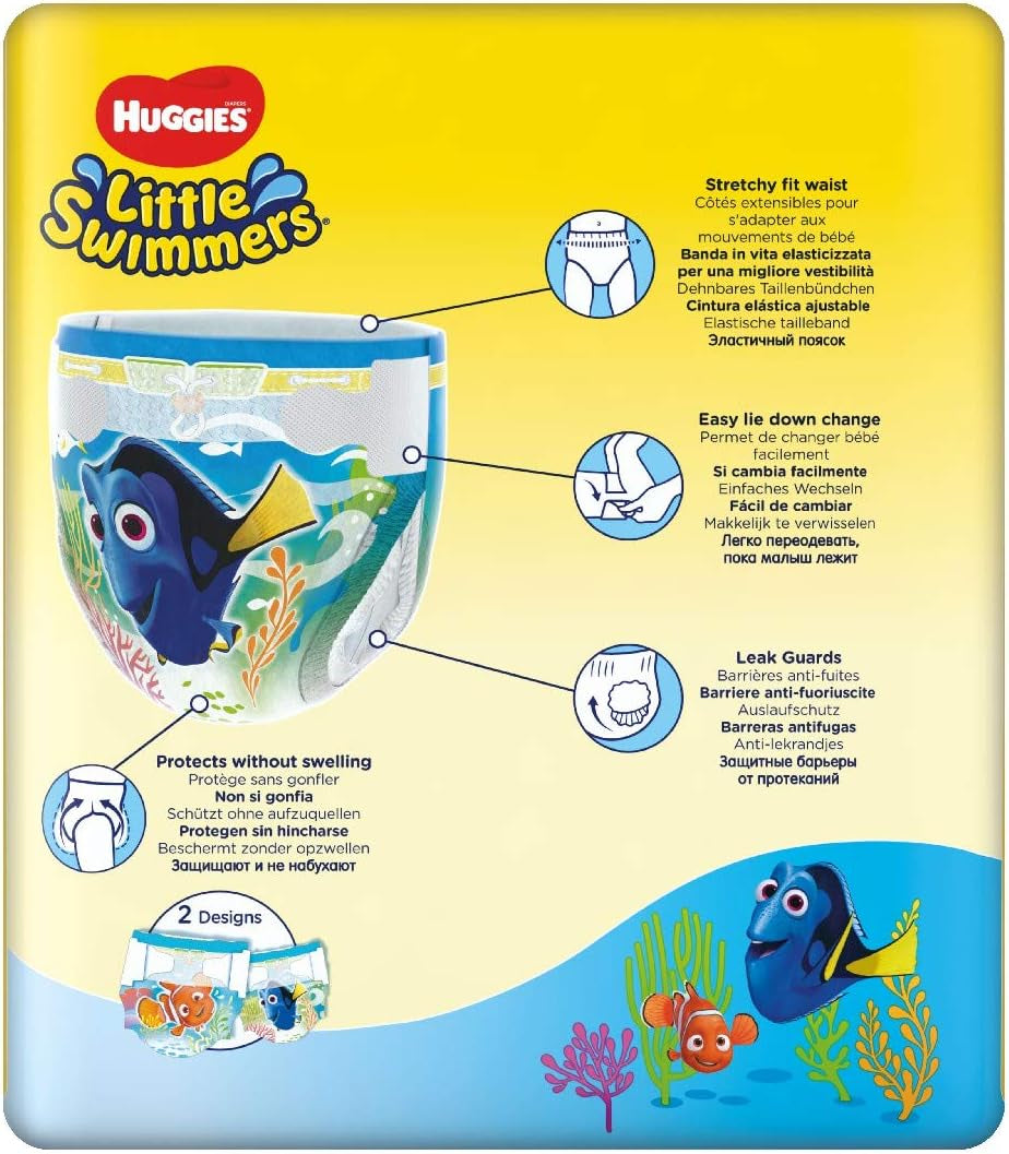 Huggies Little Swimmers Einweg-Schwimmwindeln, Größe 2–3 – 36 Höschen insgesamt