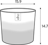 elho Runder Topf mit Farbverlauf 16 cm – Blumentöpfe für den Innenbereich – 100 % recycelter Kunststoff – Ø 15,9 x H 14,7 – Braun/Zedernbraun