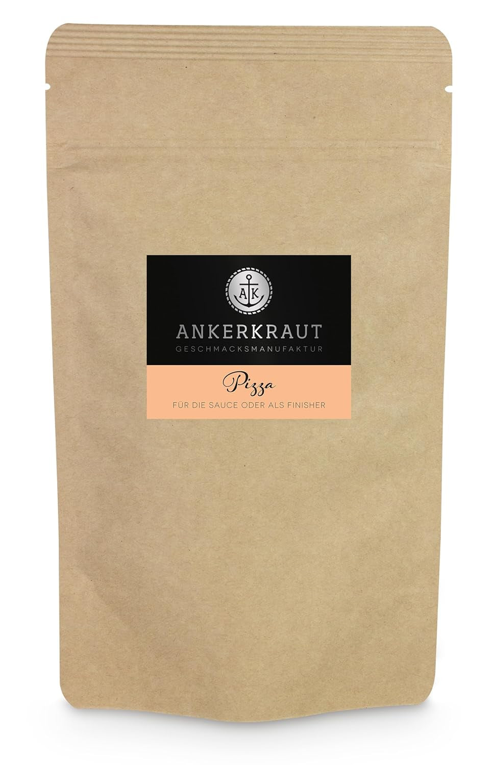 Ankerkraut-Pizza, für original italienischen Geschmack, wie aus dem Steinofen, auch für Pasta, Tomaten-Mozzarella und viele andere Gerichte, 45 g im Korkglas