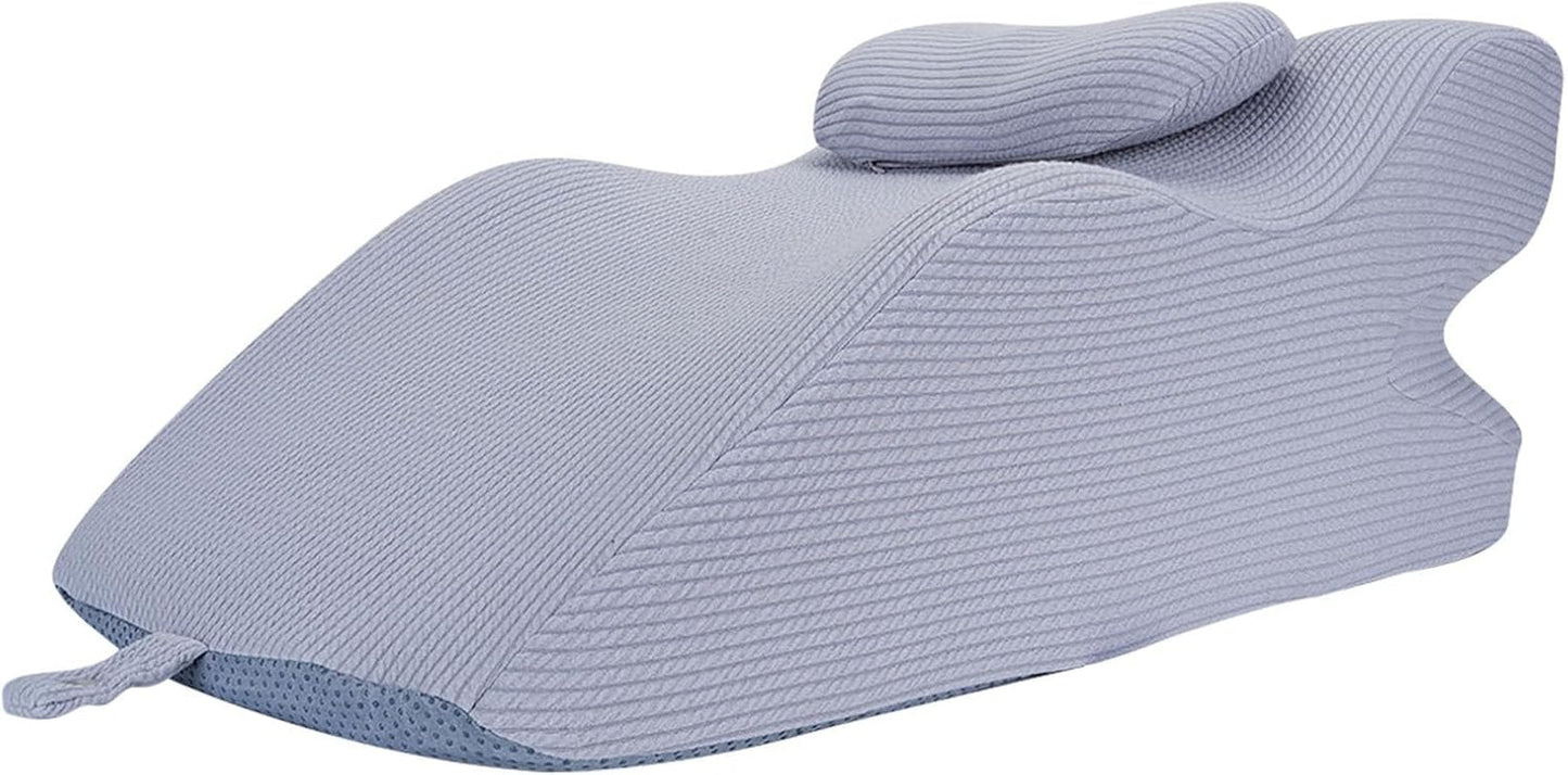 Lesekissen für Bett und Sofa, Federkissen, Bettkissen aus Memory-Schaum, Seitenschläferkissen, ergonomisches Rückenstützkissen zum Lesen und Fernsehen
