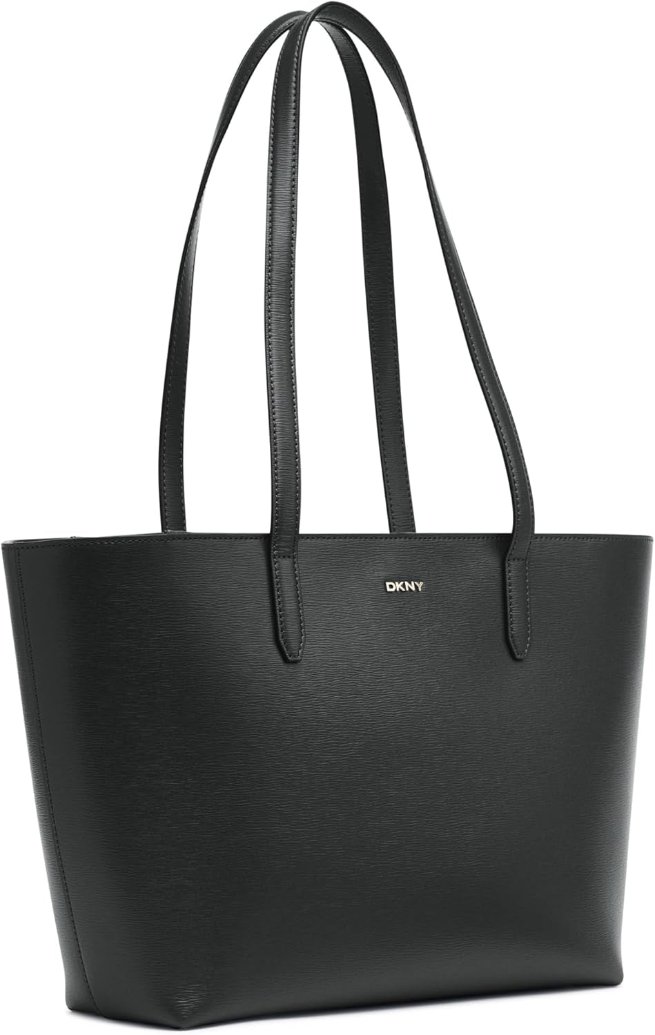 DKNY Damen Bryant Medium Leather Tote Bag Tragetasche, Schwarz / Gold Damentaschen Naty Shop