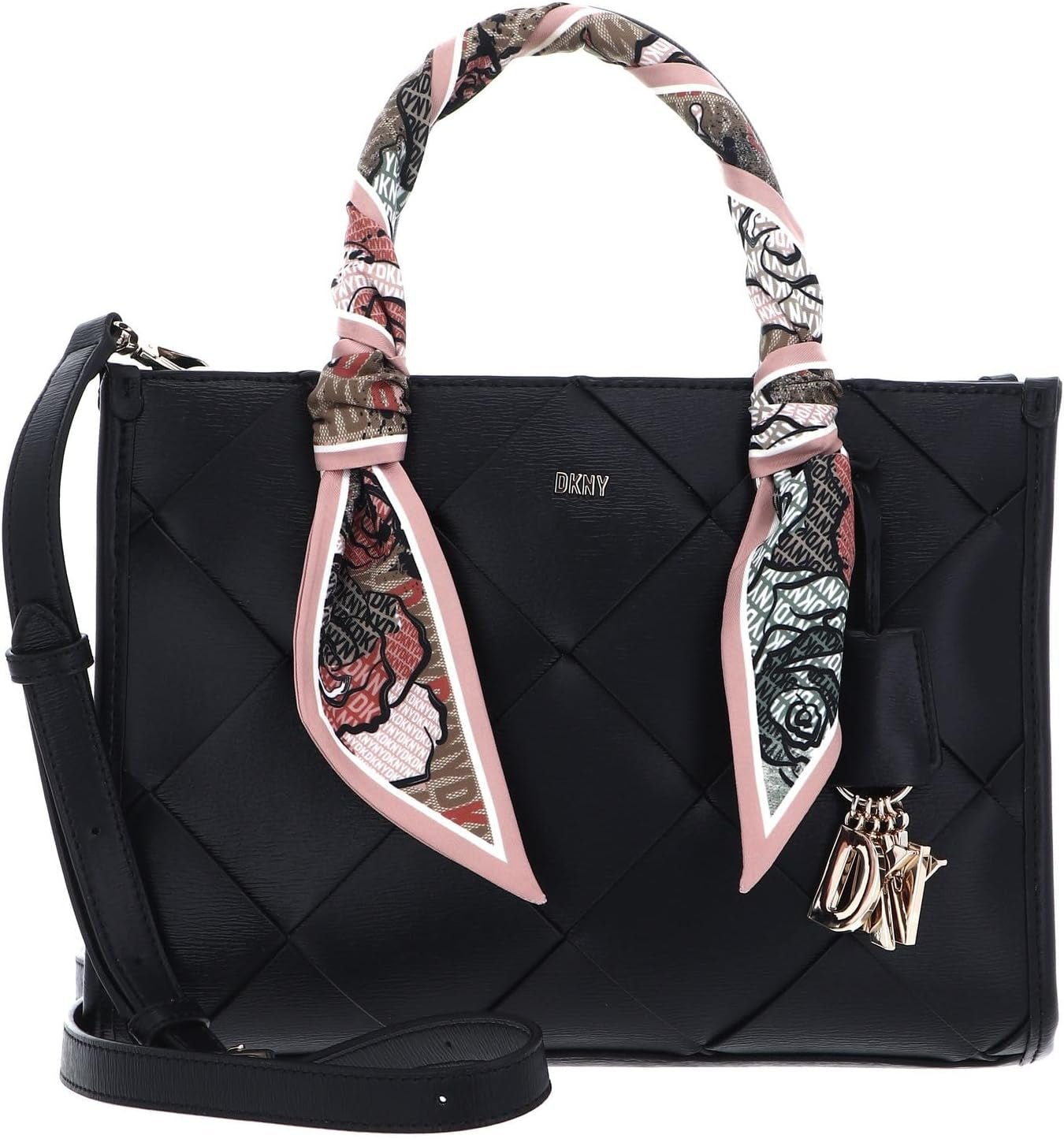 DKNY Damen Everyday Bag Satchel Damentaschen Naty Shop Schwarz / Gold