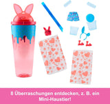 Barbie Pop Reveal Puppe und Zubehör-Set, Shakes-Serie, süße, duftende Kätzchen-Modepuppe und Haustier mit 8 Überraschungen, einschließlich Farbwechsel, JCN87