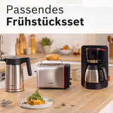 Bosch MyMoment TKA6M273 Filter-Espressomaschine, 1 l Thermokaraffe, 8–12 Tassen, Anti-Tropf-System, rotierender Filterhalter, Entkalkungsprogramm, abnehmbarer Wassertank, 1200 Watt, mattschwarz