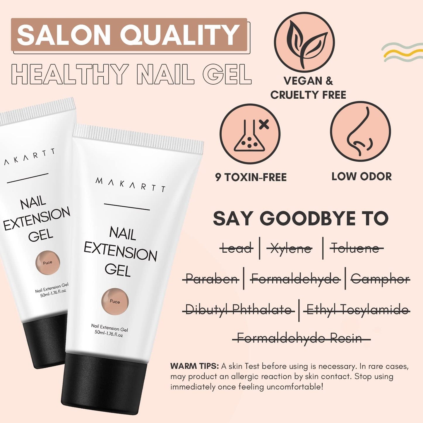 Makartt Poly-Nagelverlängerungsgel – Acryl-Verlängerungsgel, Nagelstärkungsgel, Nageldekoration, 50 ml (lila)