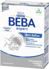 BEBA expert Anti-Reflux - AR Spezialnahrung ab der Geburt, gegen vermehrtes Aufstoßen und Erbrechen, Babynahrung, Babymilchpulver, 1 Packung (1 x 500g)