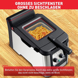 Tefal FR600D Clear Duo Fritteuse, Frittieren mit weniger Rauch und Gerüchen, 1,2 kg Fassungsvermögen, Thermostat, Timer, großes Sichtfenster ohne Nebel Haushaltsgeräte Naty Shop