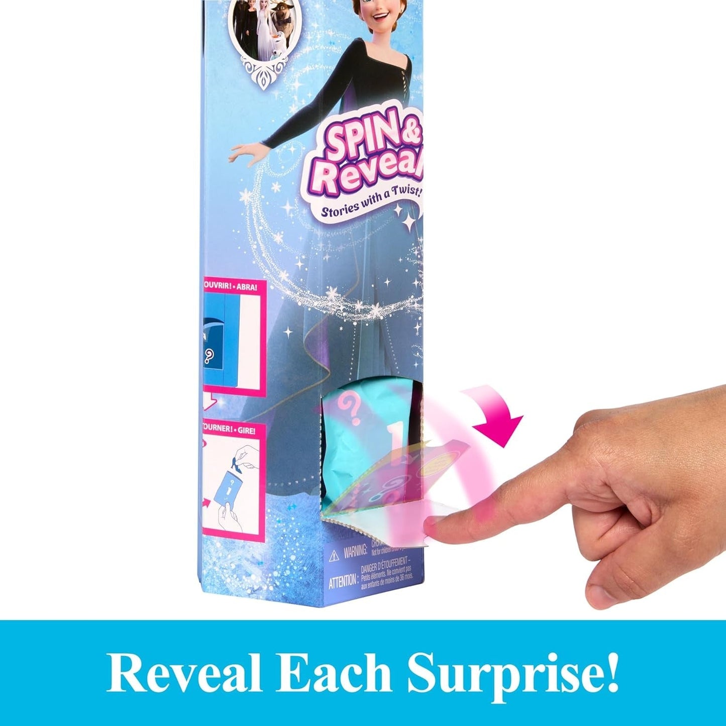 Mattel Disney Die Eiskönigin Anna Modepuppen-Set, Spin & Reveal mit 11 Überraschungen, darunter 5 Zubehörteile, 5 Aufkleber und eine Spielszene, inspiriert vom Disney-Film HXD27 Naty Shop Dolls