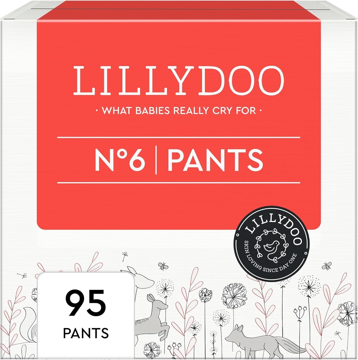 LILLYDOO hautfreundliche Hosen, Größe 5 (12–17 kg), Monatsbox (105 Stück)
