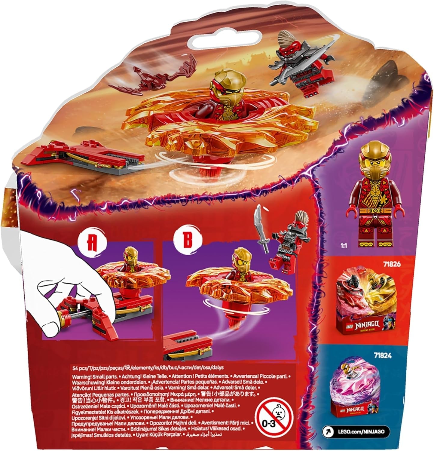 LEGO NINJAGO Kais Drache Spinjitzu-Spinner – Action-Ninja-Spielzeug mit 2 Minifiguren – kleines Spielset für Kinder – Geschenkidee für Jungen und Mädchen ab 6 Jahren 71823 Bausets Besuchen Sie den LEGO-Store
