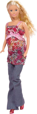 Simba 105734000 – Steffi Love Welcome Baby, schwangere Puppe, Zubehör, Modepuppe, 29 cm, für Kinder ab 3 Jahren