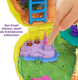 Polly Pocket GKJ64 – Tragbare Ananas-Taschen-Kompaktdose mit 8 lustigen Funktionen, Polly- und Lila-Puppen, 2 Zubehörteilen und Aufkleberbogen; Spielzeug für Kinder ab 4 Jahren