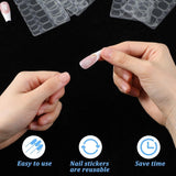 15 Blatt/450 Stück Nagelklebepads, 15 Größen, transparente Nagelklebepads, doppelseitiges Gelee-Gel, Nagelklebeaufkleber, zum Aufdrücken von Nägeln, Klebepads für DIY-Maniküre-Dekorationszubehör