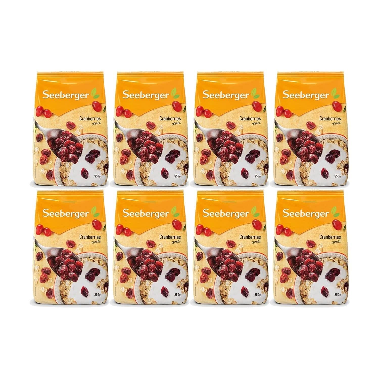 Seeberger, halbierte, fruchtige und süße kanadische Cranberries Naty Shop Dehydrierte Produkte