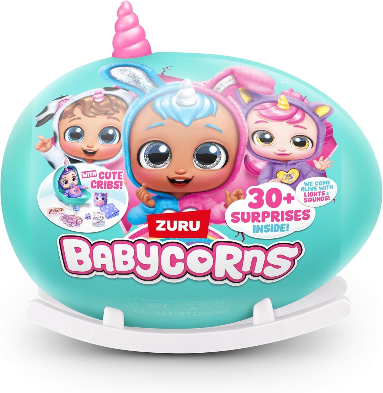 Babycorns Serie 1 der ZURU Magical Cat (Mac) Puppe mit Zubehör, Überraschungsspielzeug zum Auspacken für Kinder und Mädchen