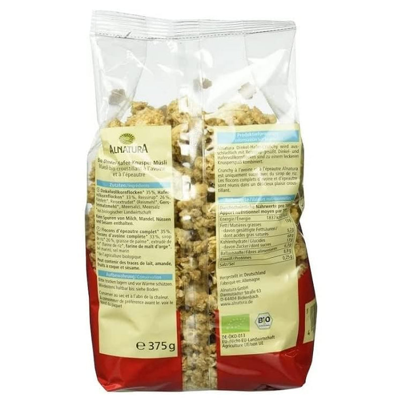 Knusprig mit Dinkel und Bio-Hafer, 375g