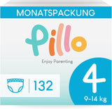 Pillo-Windeln, Größe 7, 84 Stück, 4 Packungen mit je 21 Windeln, Größe 7 – XXL (15+ kg) – Babywindeln