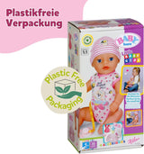 BABY Born Lena (Mädchen) – Babypuppe 36 cm – 7 Funktionen, inklusive Zubehör und Matratze – Funktioniert komplett ohne Batterien – Geeignet für Kleinkinder ab 1 Jahr