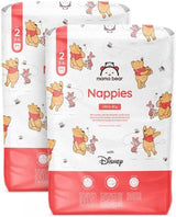 Mama Bear Disney Ultra Dry Windeln, Größe 4 (8–14 kg), Weiß, 84 Stück (1 Packung), Naty Shop Größe 2 (3–6 kg), Monatspackung