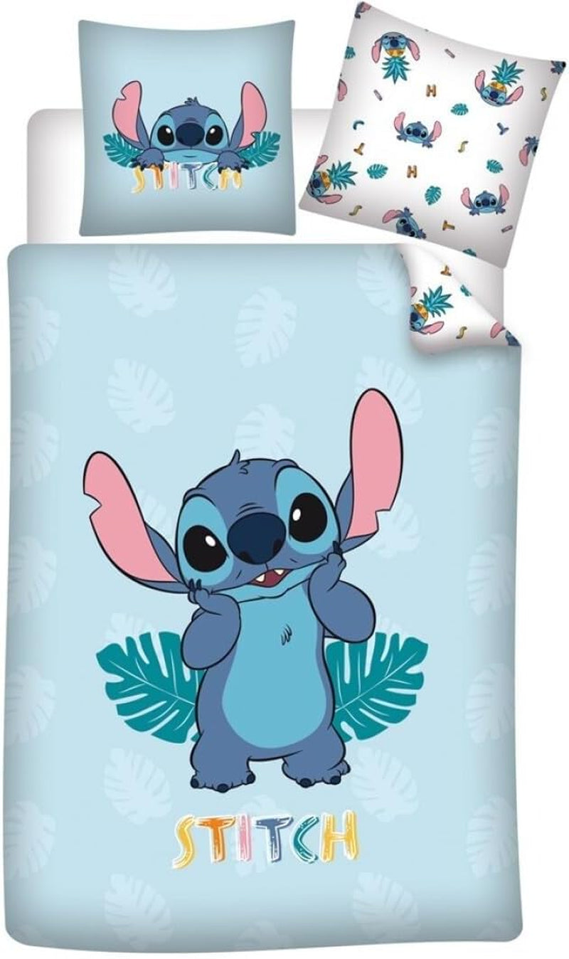 Bettwäsche „Stitch Colors“ Für Einzelbett, Bettwäsche aus Baumwolle und Polyester – Kinder Naty Shop Standardtitel