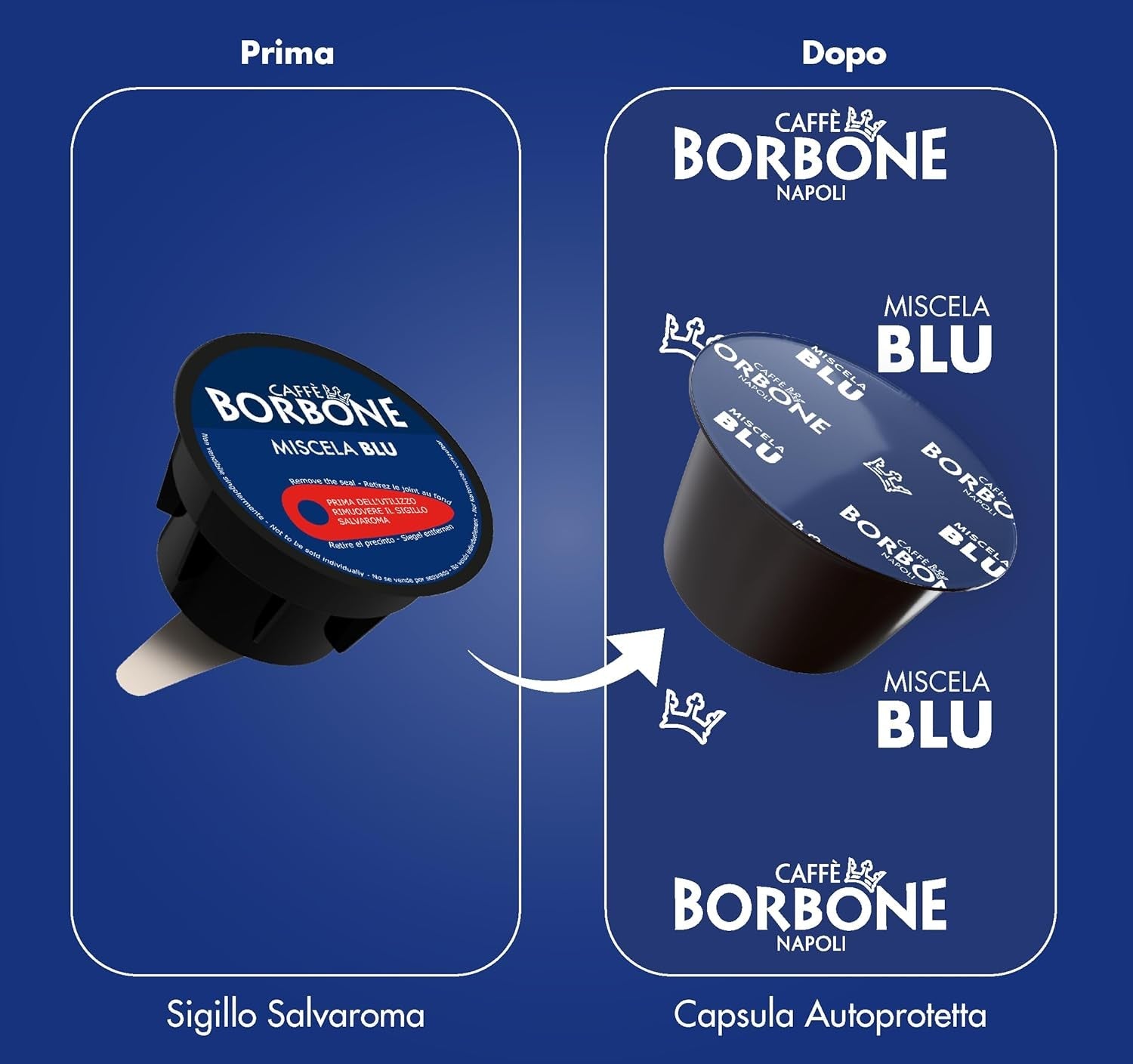Caffè Borbone Blue Kaffeemischung – 90 Kapseln – kompatibel mit Kaffeemaschinen der Marke Nescafè®* Dolce Gusto®*