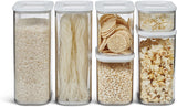 Mepal Set mit 6 Vorratsgläsern mit Deckel – rechteckige Lebensmittelbehälter – Küchen-Organizer aus Kunststoff – luftdichte Vorratsbehälter – 2 x 2000 ml, 2 x 1000 ml, 1 x 1500 ml und 1 x 425 ml – weiß. Naty Shop Lebensmittel-Aufbewahrungsboxen, weiß, 6-teiliges Set